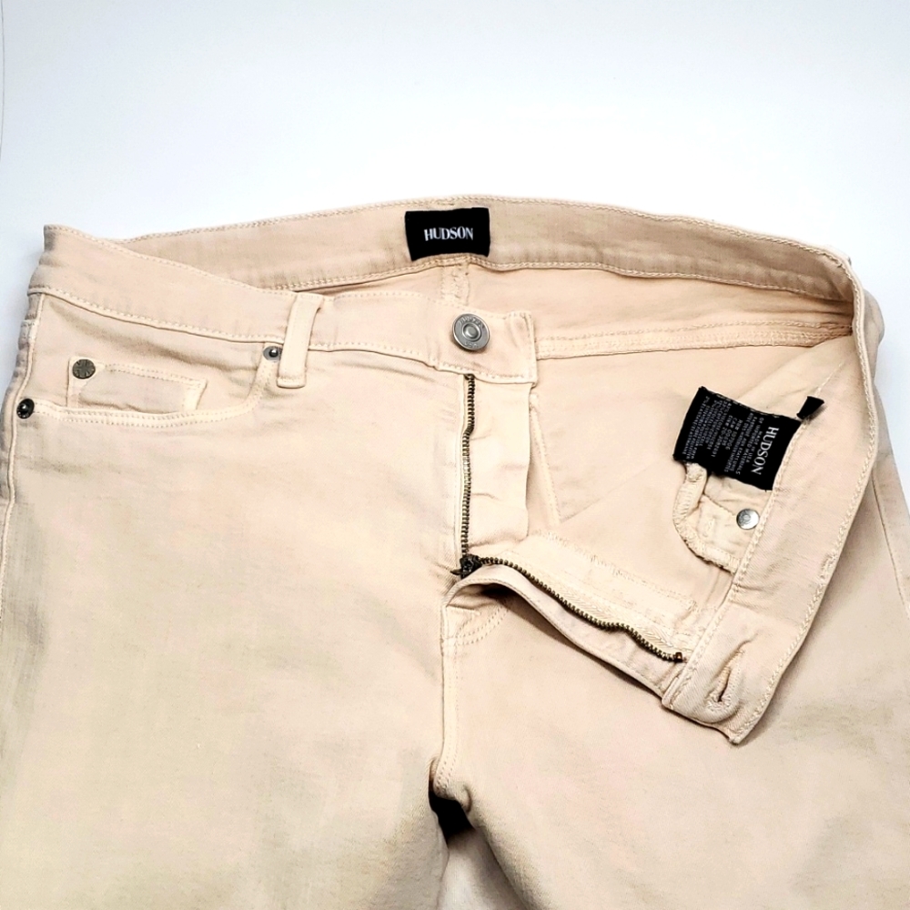 HUDSON Nico Midrise Ankle Supmer Skinny Jeggings 32 Cream NWOT Womens - Picture 8 of 14